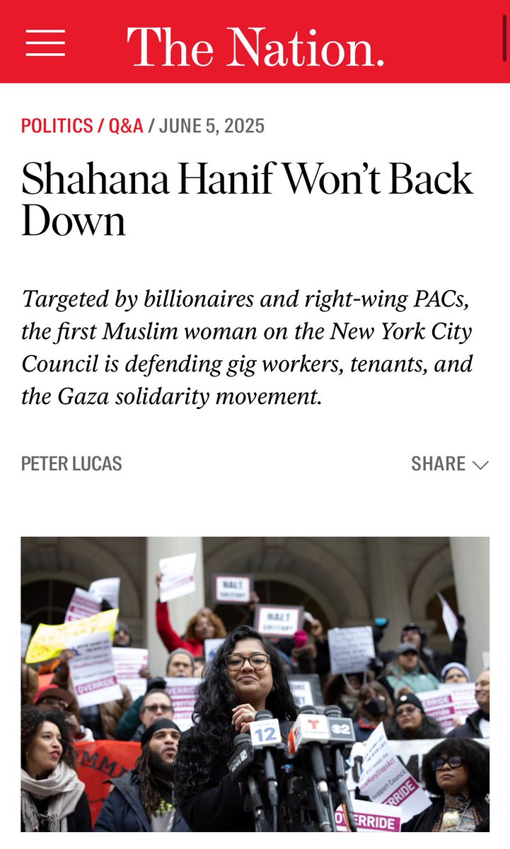 Luc_pete's tweet photo. I spoke with @ShahanaFromBK about why massive corporations and billionaires are spending hundreds of thousands of dollars to unseat her, for @thenation 

Link in next post. https://t.co/LcLKQVtxbm