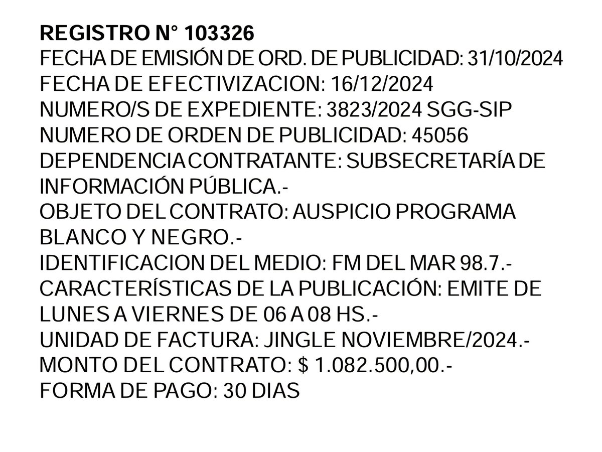 CHUBUT__News's tweet image. 4 programas de Radio del Mar que cobran pauta:
▪️Nuestras mañanas
▪️Blanco y negro
▪️La tribuna
▪️Actualidad 2.0
Qué pasó con la denuncia de vecinos por unos terrenos en #RadaTilly?
#EsPregunta