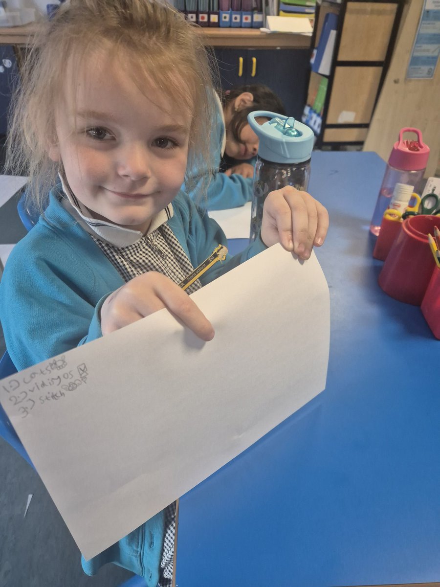 1JB_HCPLA's tweet photo. In PSHE, we have been looking at the story The Friendship Bench, we were discussing how to choose and make new friends. We wrote down 3 things we loved and had to find someone who had similar interests! @HighCragsPLA https://t.co/Rbj9QfzT3Y