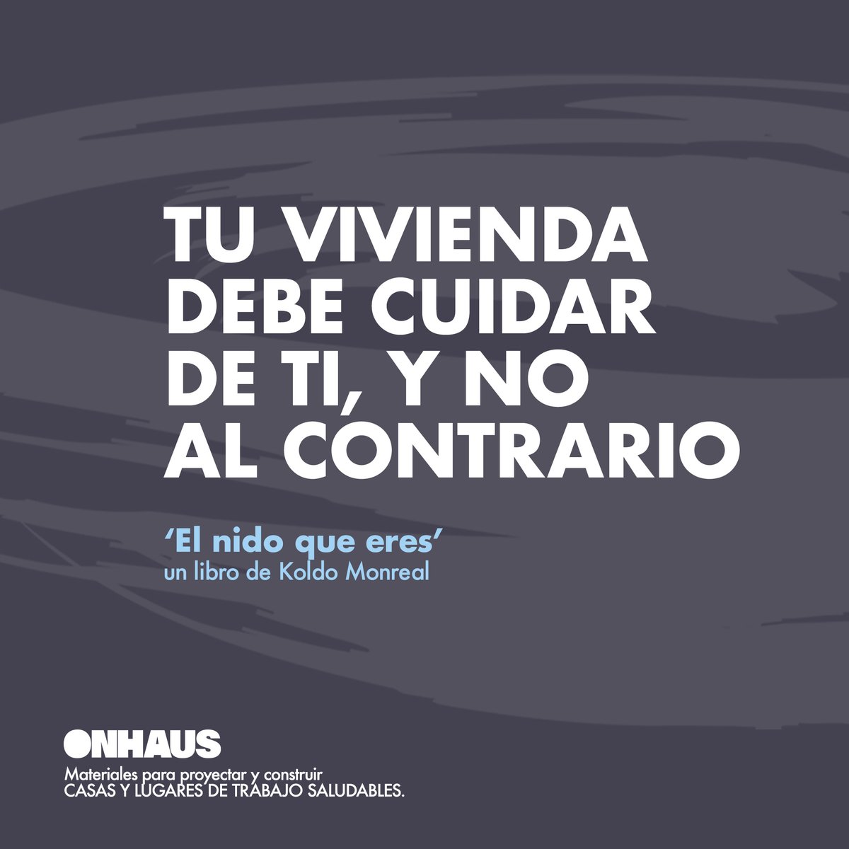 📖 En ‘𝗘𝗹 𝗻𝗶𝗱𝗼 𝗾𝘂𝗲 𝗲𝗿𝗲𝘀’, el libro de <a href="/Koldo_Monreal_/">KOLDO MONREAL</a>, se defiende la idea de que las viviendas han de diseñarse para que cuiden de sus inquilinos, y no al contrario. 

Y tu casa, ¿es saludable?
▶️ amazon.es/El-nido-que-er…