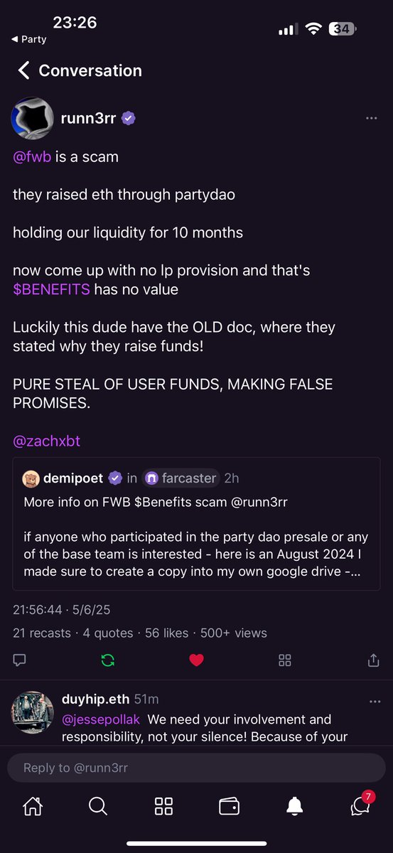 duchuy0001's tweet photo. @PugNFT88 @FWBtweets @base Scam https://t.co/ZG7oXlwC29