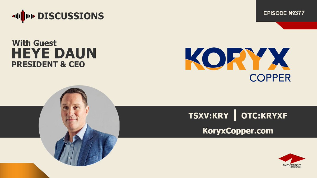 Mr. <a href="/HeyeDaun/">Heye Daun</a> of #Namibia focused #copper project developer <a href="/KoryxCopper/">Koryx Copper</a> talks Haib project background, Namibia copper #mining, recent results demonstrating expansion, updated MRE, pre-permitting work, production profile, next $KRY plans, strategy &amp; more: youtu.be/vOwE6diBFsg