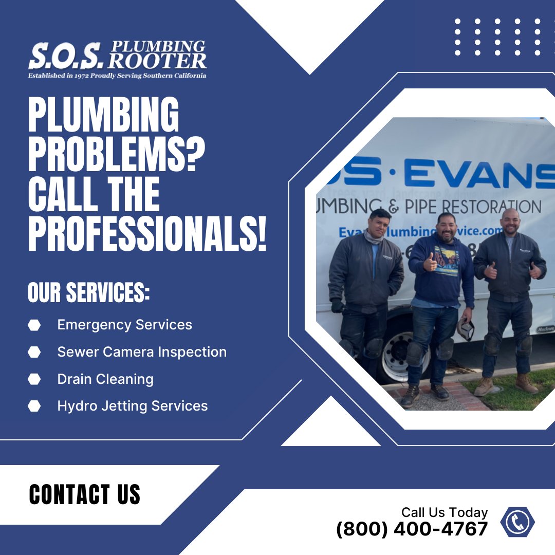 ORooter's tweet photo. S.O.S. Plumbing Rooter is your go-to team for fast, reliable plumbing solutions across Southern California. From emergency services and sewer camera inspections to expert drain cleaning and hydro. Call us or visit our website to schedule your service today. https://t.co/Dr69uGvUC0