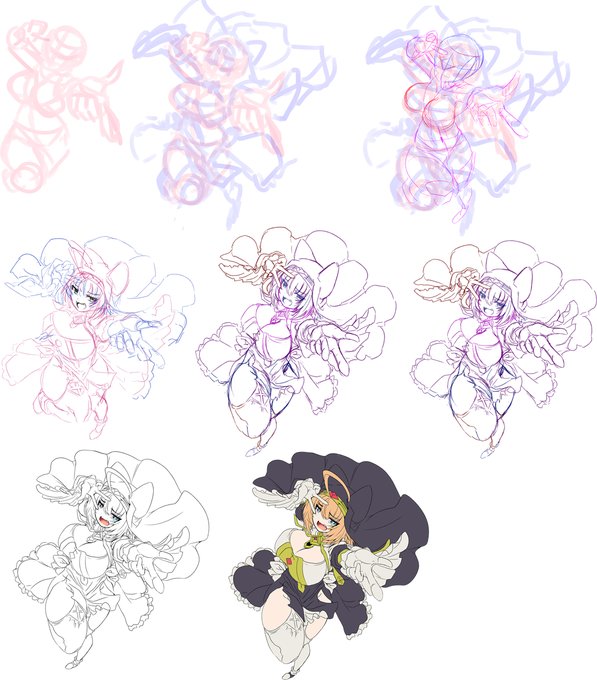 とちう!
ラフの描き方を改めてみたらかなり芯が取りやすくなって早くなったぞ🤩 