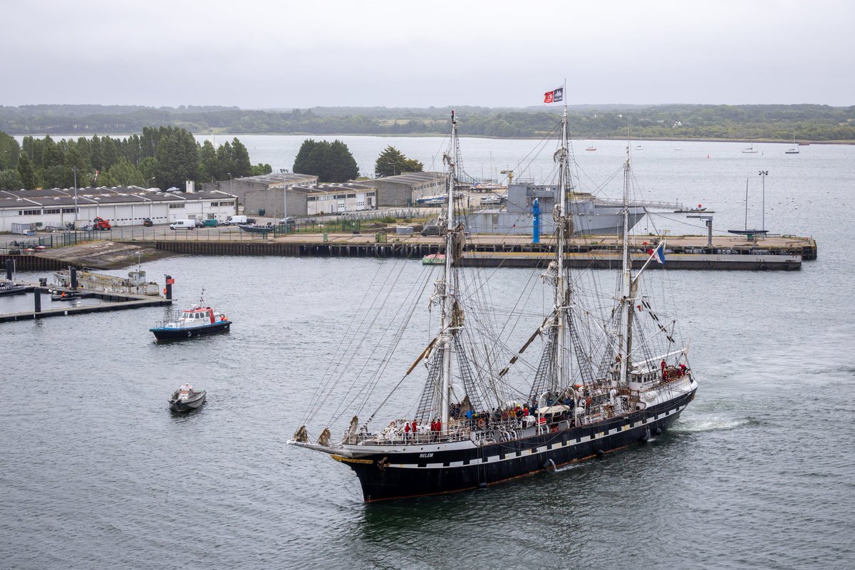 LorientAgglo's tweet photo. 🤩 Le Belem, + vieux trois-mâts d'Europe, est arrivé à #Lorient
⛵ Le dernier grand voilier de commerce français encore naviguant
⚓ Fait une escale technique dans la ville aux 6 ports
📸 Et sera visible au ponton de la Découverte jusqu'à lundi
🙌 Bienvenue à lui &amp; son équipage! https://t.co/wgnOJRW5cP
