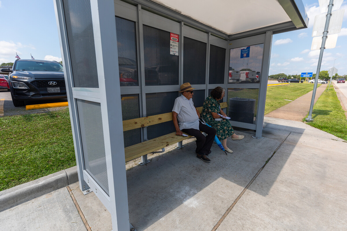 🚨 Big news, Houston! 🚨
METRO is pilot testing brand-new bus shelters with upgraded ventilation to keep you COOL in the heat ☀️ and a fresh design to keep you DRY during those pop-up storms. 🌧️

Stay tuned. Comfort is coming to a stop near you! 🚍 #METRONow