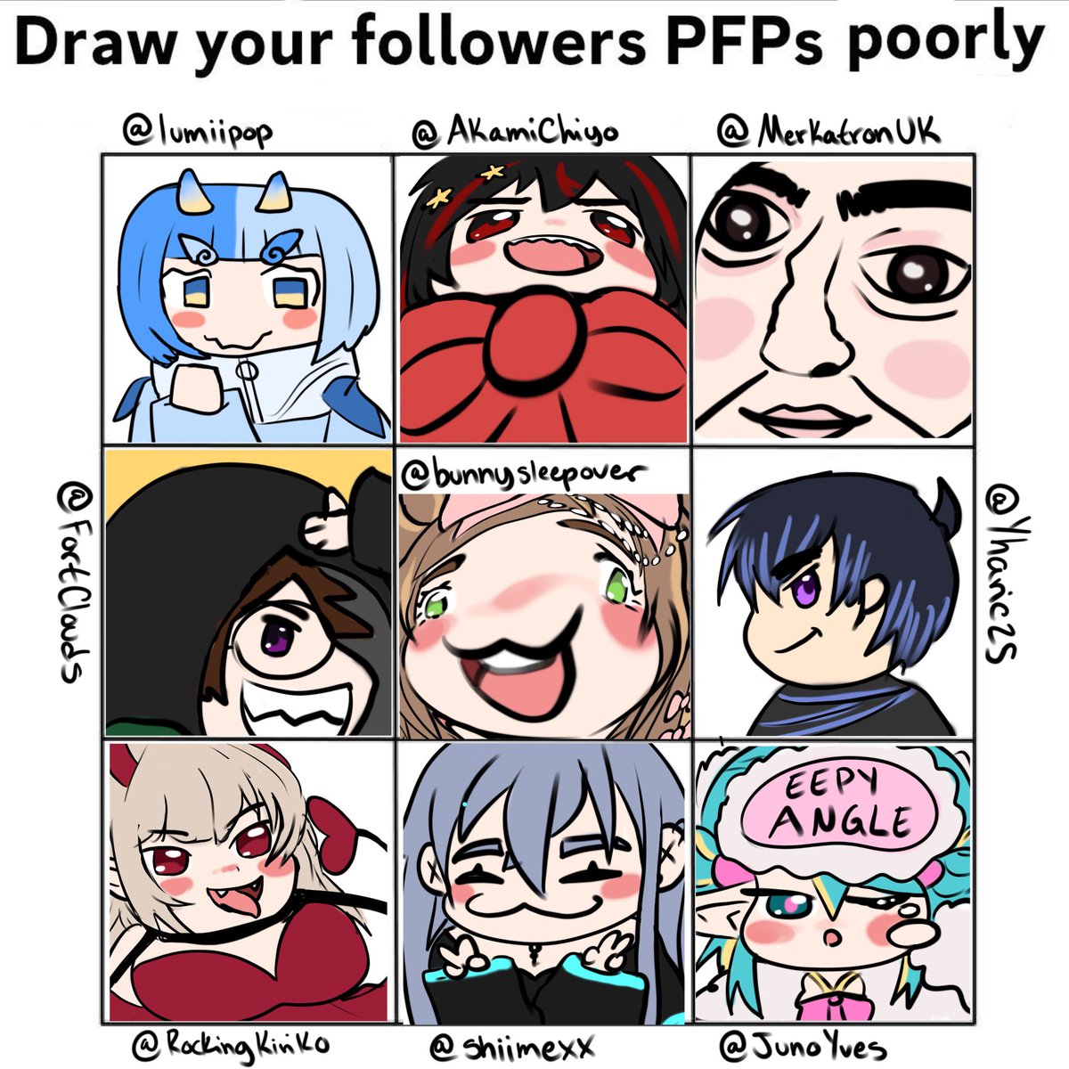 Cyber Fishy 💿🐟 EN VTuber (@cyberfishytv) on Twitter photo Here are your cursed pfps!!!!!
<a href="/lumiipop/">Lumii 🌐🫧| C-Angel Vtuber</a> <a href="/AkamiChiyo/">Akamin~🐟💥YUME GIRLS! ✩</a> <a href="/MerkatronUK/">Merkatron</a>
<a href="/FortClouds/">FortuneClouds 🎮 🎥</a> <a href="/bunnysleepover/">Bri 🐇🩷@ offkai (AA saturday)</a> <a href="/Yharic25/">Yharic</a> <a href="/RockingKiriko/">Rocking Kiriko | Rockstar Succubus Vampire VT 🎸❣️</a> <a href="/shiimexx/">Shiimexx</a> <a href="/JunoYves/">Juno Yves 🪽🍎 Wandering Angel VTuber</a>
Thank you for volunteering 🫡 Here are your cursed pfps!!!!!
<a href="/lumiipop/">Lumii 🌐🫧| C-Angel Vtuber</a> <a href="/AkamiChiyo/">Akamin~🐟💥YUME GIRLS! ✩</a> <a href="/MerkatronUK/">Merkatron</a>
<a href="/FortClouds/">FortuneClouds 🎮 🎥</a> <a href="/bunnysleepover/">Bri 🐇🩷@ offkai (AA saturday)</a> <a href="/Yharic25/">Yharic</a> <a href="/RockingKiriko/">Rocking Kiriko | Rockstar Succubus Vampire VT 🎸❣️</a> <a href="/shiimexx/">Shiimexx</a> <a href="/JunoYves/">Juno Yves 🪽🍎 Wandering Angel VTuber</a>
Thank you for volunteering 🫡