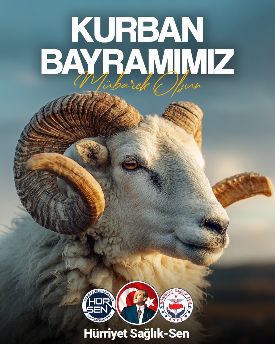 Sağlık camiamızın ve tüm milletimizin Kurban Bayramı’nı kutlar, bayramın barış, sağlık ve mutluluk getirmesini dileriz.

#KurbanBayramı #HürriyetSağlıkSen