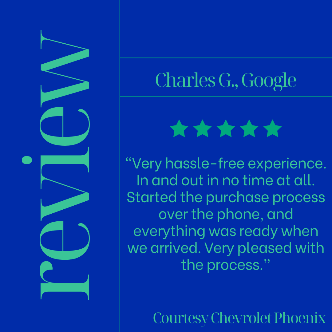 CourtesyChevCom's tweet image. Thank you, Charles! We're glad to hear the process was smooth and hassle-free. We appreciate your trust and look forward to assisting you again in the future!