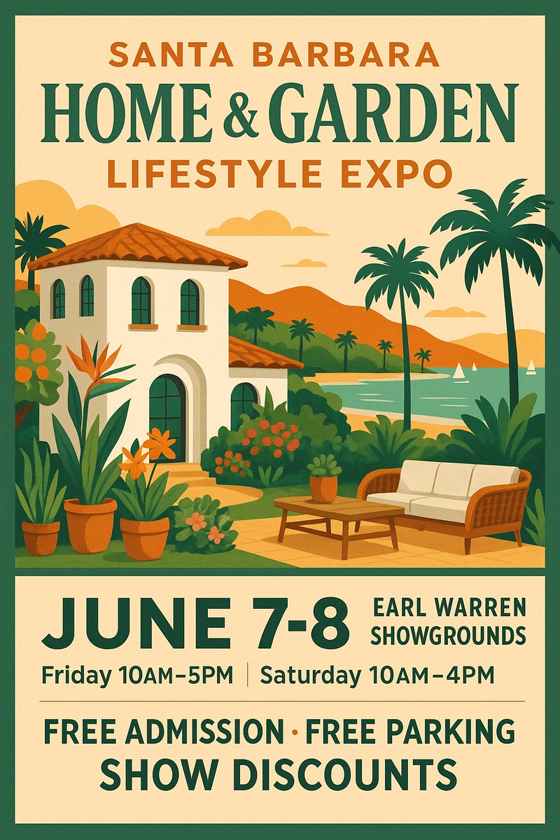 ✨¡No se pierda la Expo de Hogar y Jardín de Santa Barbara — 7 y 8 de junio en Earl Warren Showgrounds!

¡Entrada y estacionamiento gratis, además de descuentos exclusivos!🏡🌼

¡Visite nuestro puesto y salude!👋🌿