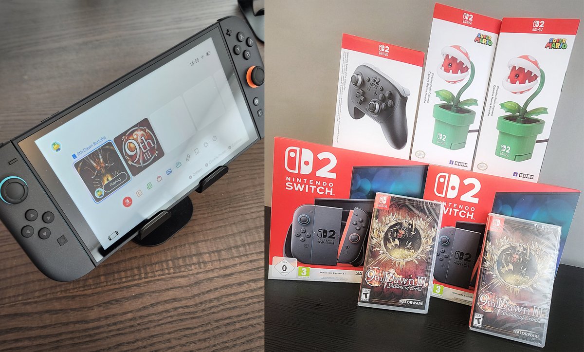 Happy Nintendo Switch 2 day! I've managed to test 9th Dawn Remake and 9th Dawn III both work great on Switch 2, with 9th Dawn Remake running at a higher, much more consistant framerate than Switch 1! There is a discount sale on the games on Nintendo eShop nintendo.com/us/store/produ…