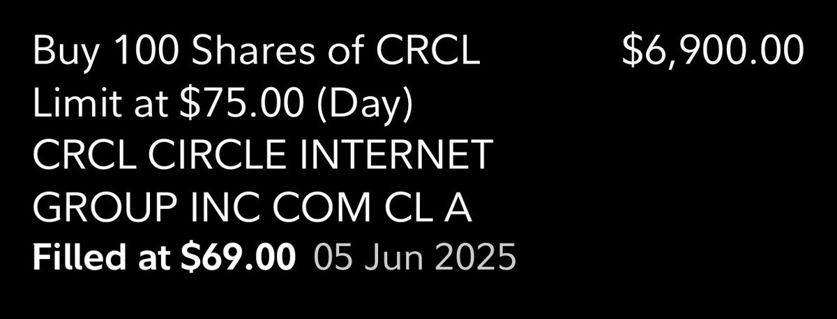 Of course $CRCL