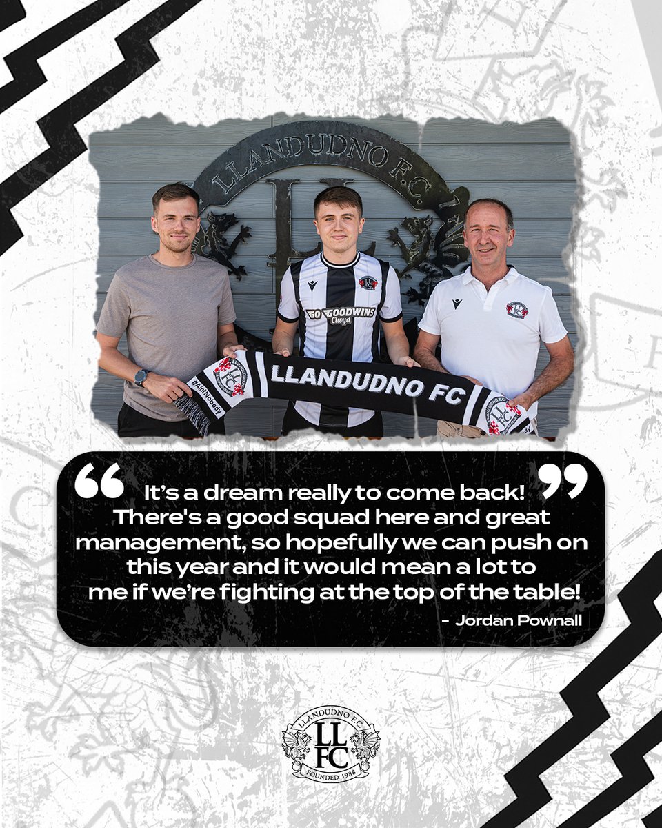 Llandudno FC (@llandudnofc) on Twitter photo WELCOME HOME, JORDAN POWNALL! 😍
We are delighted to announce the return of local lad Jordan Pownall, as he becomes the manager’s third signing of the summer! ✍️⚽️
Read more ➡️ llandudnofc.co.uk/post/jordan-po…
#Llandudno #LlandudnoFC #WeAreOne #KeepTheFaith WELCOME HOME, JORDAN POWNALL! 😍
We are delighted to announce the return of local lad Jordan Pownall, as he becomes the manager’s third signing of the summer! ✍️⚽️
Read more ➡️ llandudnofc.co.uk/post/jordan-po…
#Llandudno #LlandudnoFC #WeAreOne #KeepTheFaith