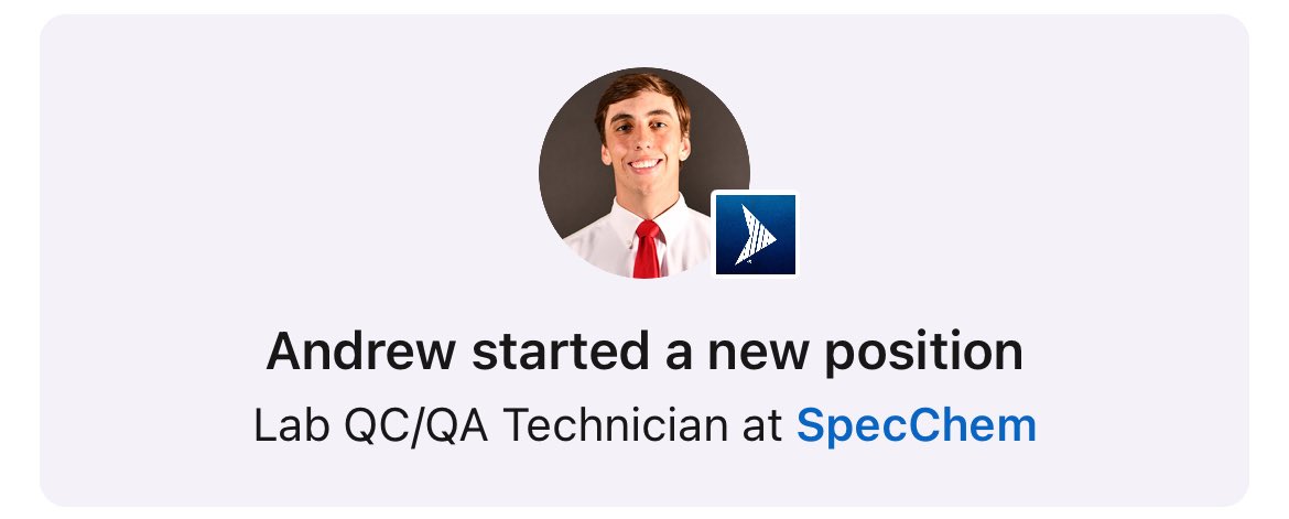 Congratulations to alum <a href="/andrewjbaier/">Andrew Baier</a> on his new position as lab tech!