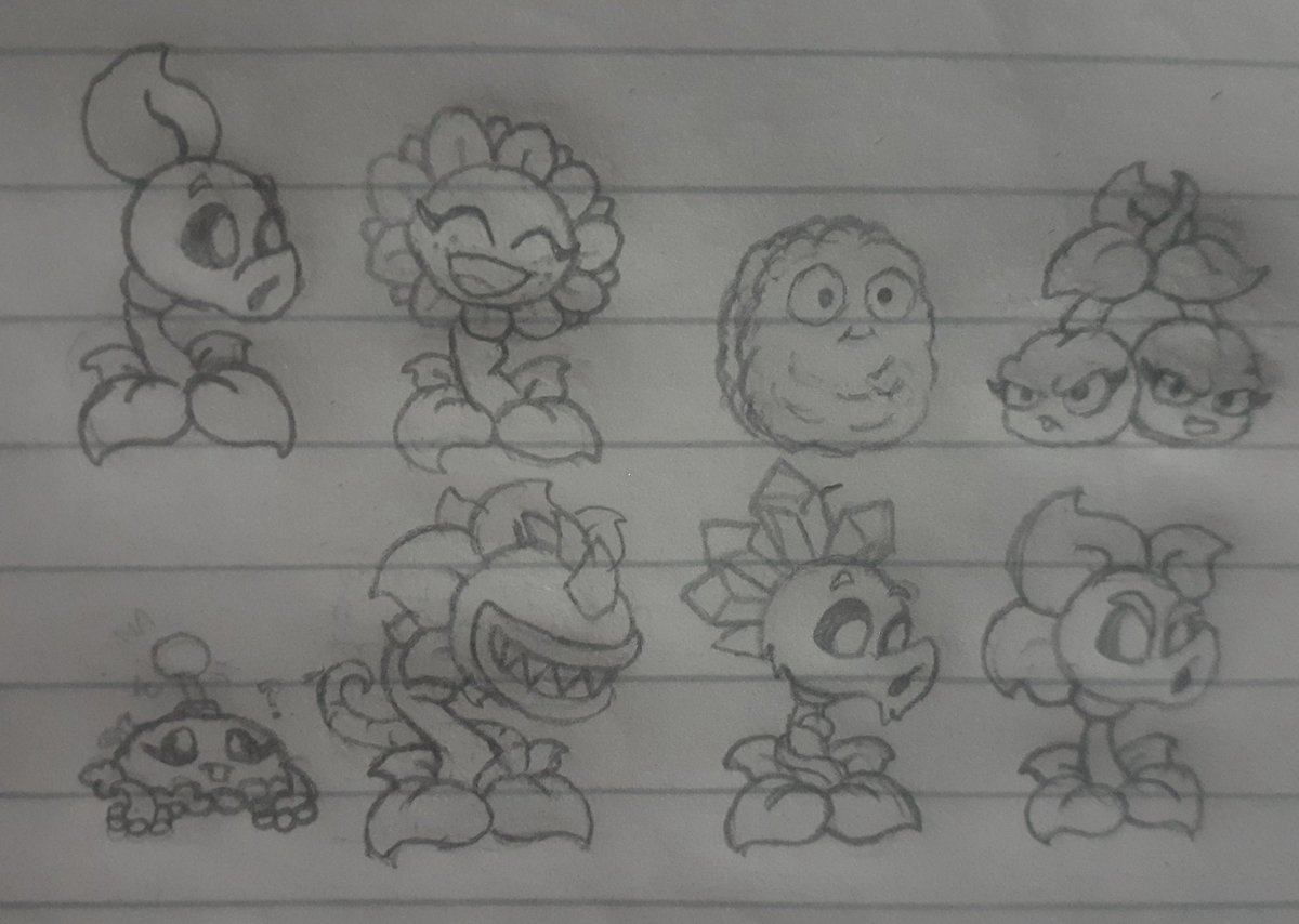 Plantas de dia, ya las pasaré a digital ^-^✨