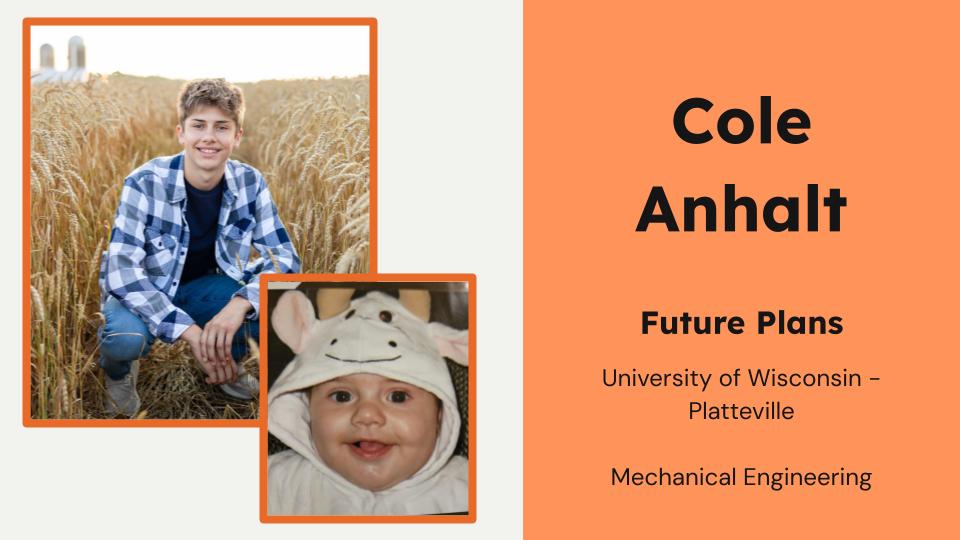 Meet PHS grad Cole Anhalt, who plans to study mechanical engineering at UW-Platteville! #25PHSpanthers