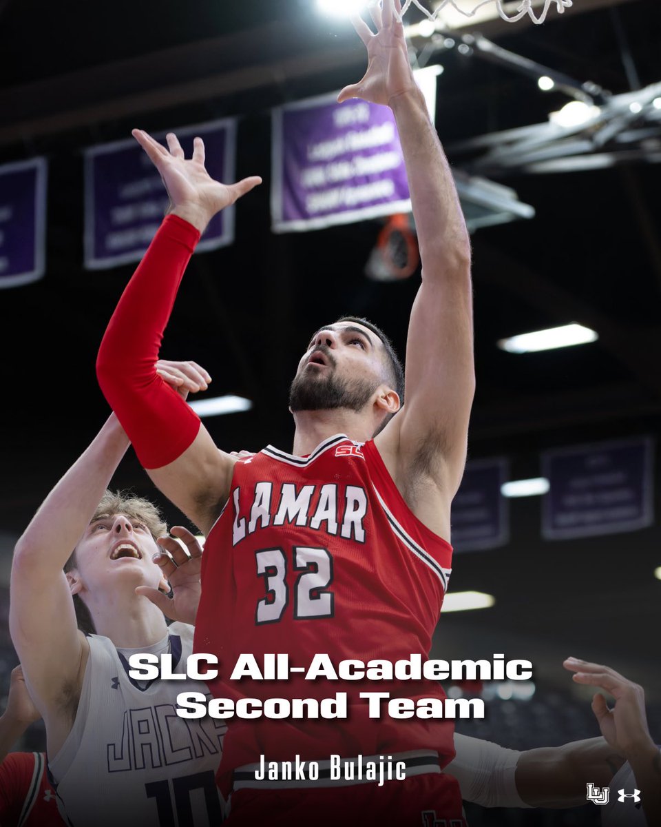 LamarMBB's tweet image. Congratulations to Janko Bulajic who was named to the Academic All-@SouthlandSports Second Team.