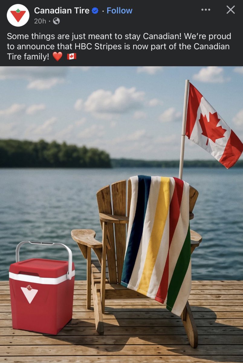 MadelnCanada's tweet image. Canadian Tire did a good job keeping the HBC Stripes Canadian ❤️🇨🇦🫡