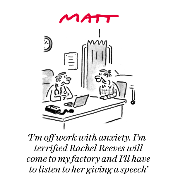 My latest cartoon for tomorrow's <a href="/Telegraph/">The Telegraph</a>

Buy a print of my cartoons at telegraph.co.uk/mattprints

Original artwork from chrisbeetles.com