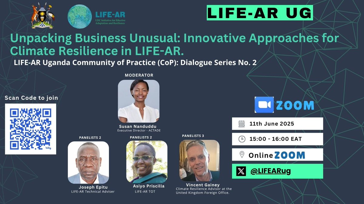LIFEARug's tweet image. We are back with @LDC_LIFEAR Uganda Webinar Series 2. 
DATE: Jun 11, 2025 03:00 PM Nairobi 

Register in advance for this meeting:
us06web.zoom.us/meeting/regist…