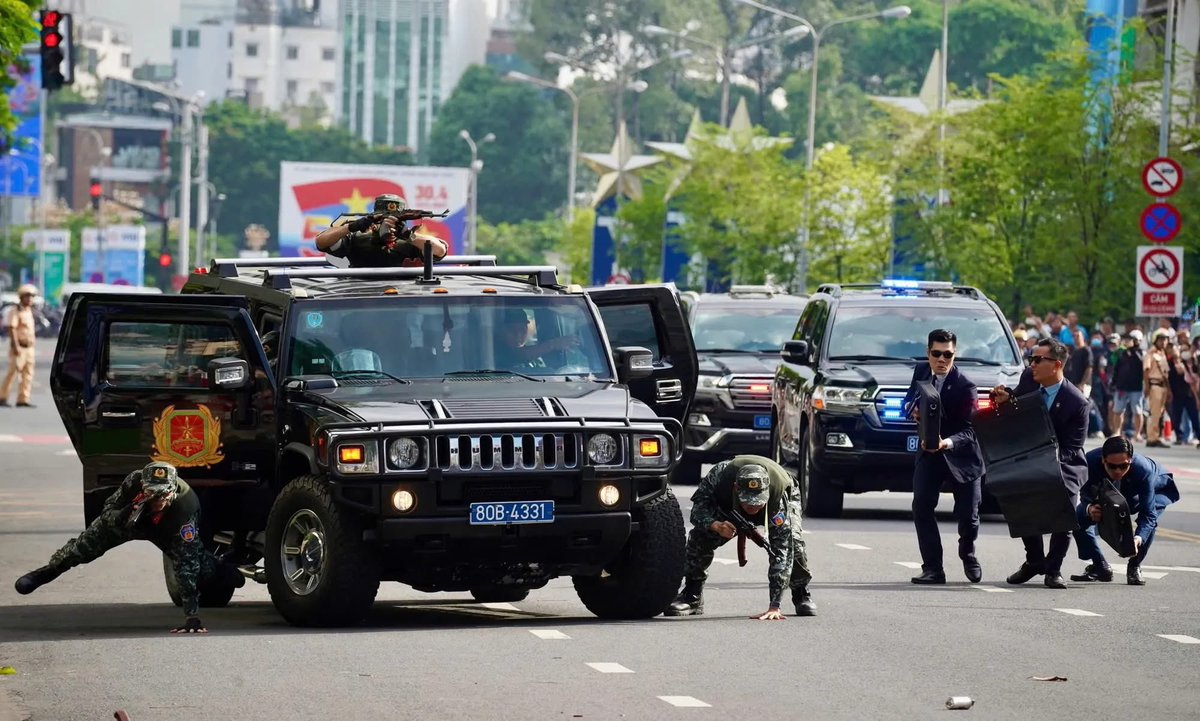 VPA_Soldier's tweet image. VIP protection rehearsal
