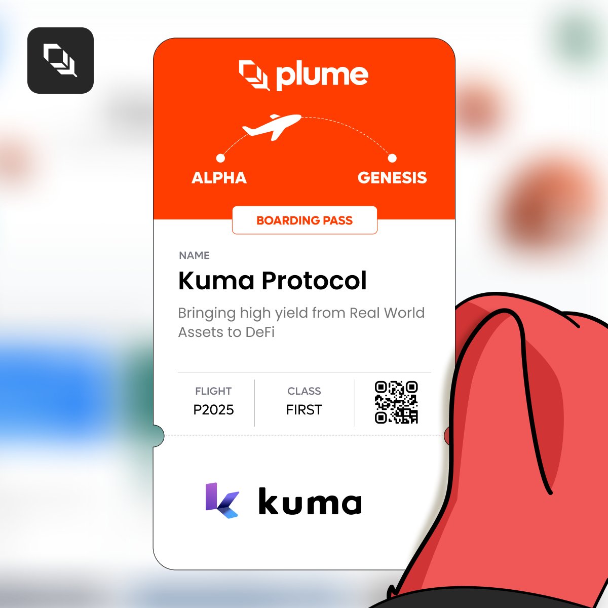 Kuma Protocol (@kumaprotocol) on Twitter photo Plume mainnet is LIVE! 🪶
Kuma 🐻❄️ salutes <a href="/plumenetwork/">Plume - RWAfi Chain</a> & @plumegoon. Kuma NFTs are next in the flight plan!
Launch quests & stack Plume Points: portal.plume.org
The future is RWAfi 🪶 Plume mainnet is LIVE! 🪶
Kuma 🐻❄️ salutes <a href="/plumenetwork/">Plume - RWAfi Chain</a> & @plumegoon. Kuma NFTs are next in the flight plan!
Launch quests & stack Plume Points: portal.plume.org
The future is RWAfi 🪶