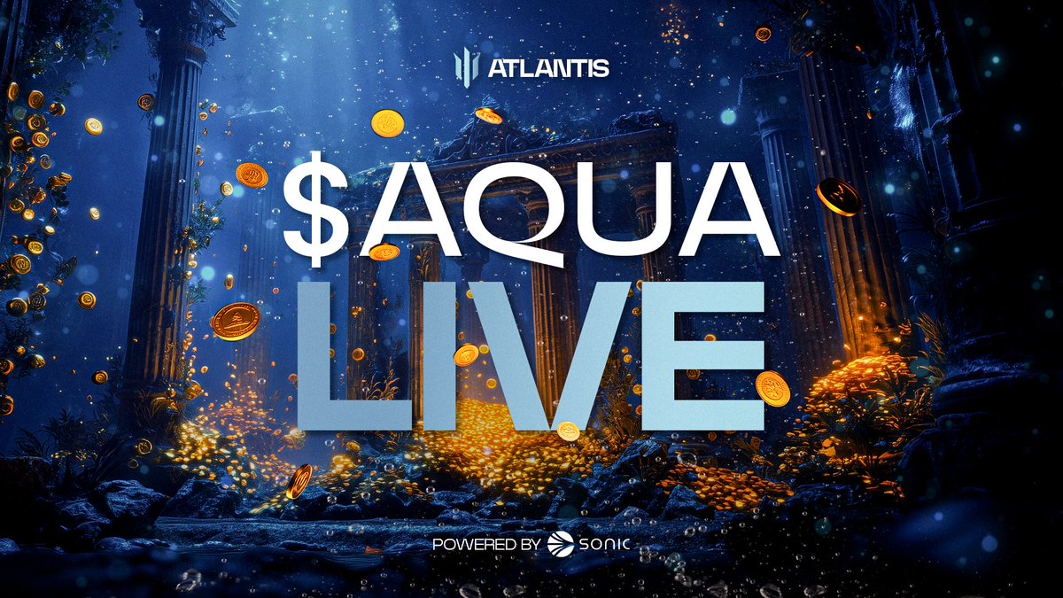 $AQUA is officially LIVE. 🔱

Public Sale participants can claim $AQUA and $xAQUA directly from the launchpad page.

Atlantis Treasures deposits are also live, with real-yield distribution in $S for $xAQUA stakers. 🌊

Trade now: 
atlantisprotocol.so/swap