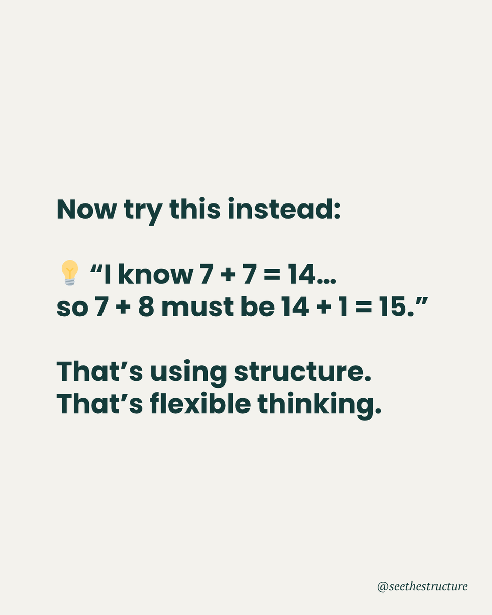 SeeStructure's tweet image. At See the Structure, we focus on these kinds of moments—

because when students understand how numbers work,

math stops being a guessing game.

#seethestructure #mathconfidence #numbersense #conceptualmath #elementarymath #matheducation #mathsupport #mathintervention