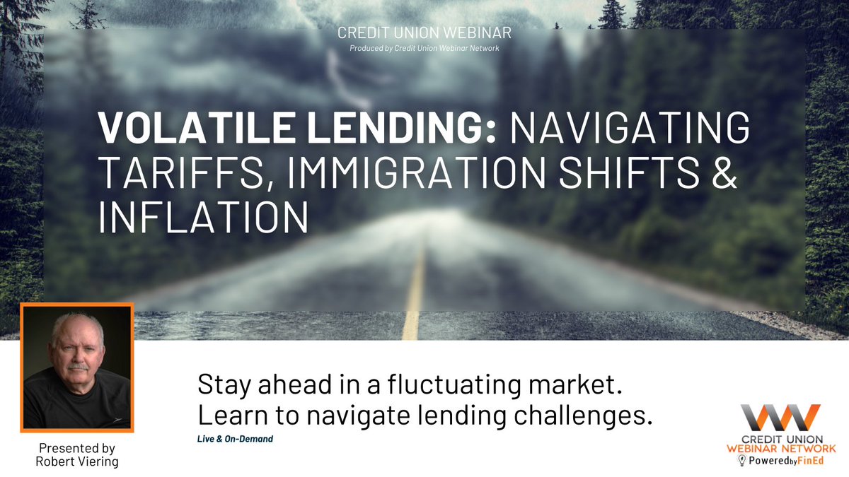 How are tariffs, immigration shifts, and inflation reshaping lending?
Join this webinar to:
- Stress test portfolios
- Adjust credit policy
- Prep for regulatory exams
Register → fin-ed.info/3Hq7XNp
#LendingRisk #Tariffs #CreditPolicy #CommunityLenders #Inflation