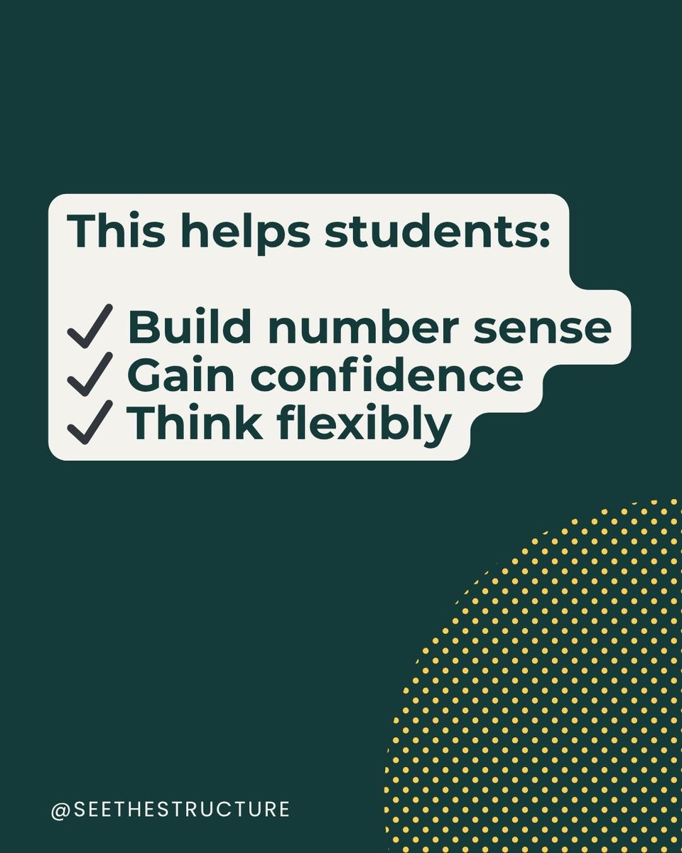 SeeStructure's tweet image. Math becomes easier when students recognize the patterns hiding in plain sight. 👉 Like doubles!
When we teach students to look for near-doubles (like 15 + 17), we’re building their ability to think flexibly and make connections, not just memorize.

#mathtips #mathsupport