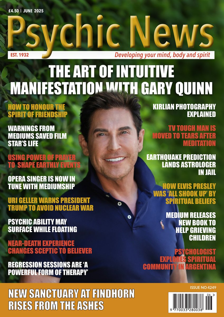 The June issue of Psychic News Magazine is now available in Newsagents and Spiritualist Venues.
Or you can order a single copy or subscribe at psychicnews.uk