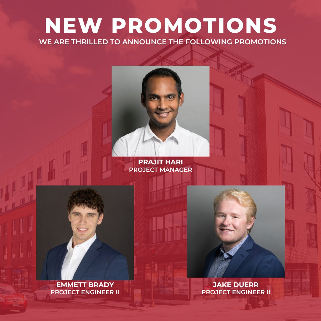 Climbing the Summit ⛰️ A big congratulations to Prajit Hari, Emmett Brady, and Jake Duerr on their well-earned promotions!

These three show up every day with drive, talent, and a great attitude. We’re lucky to have them on the team and excited to see them keep growing!