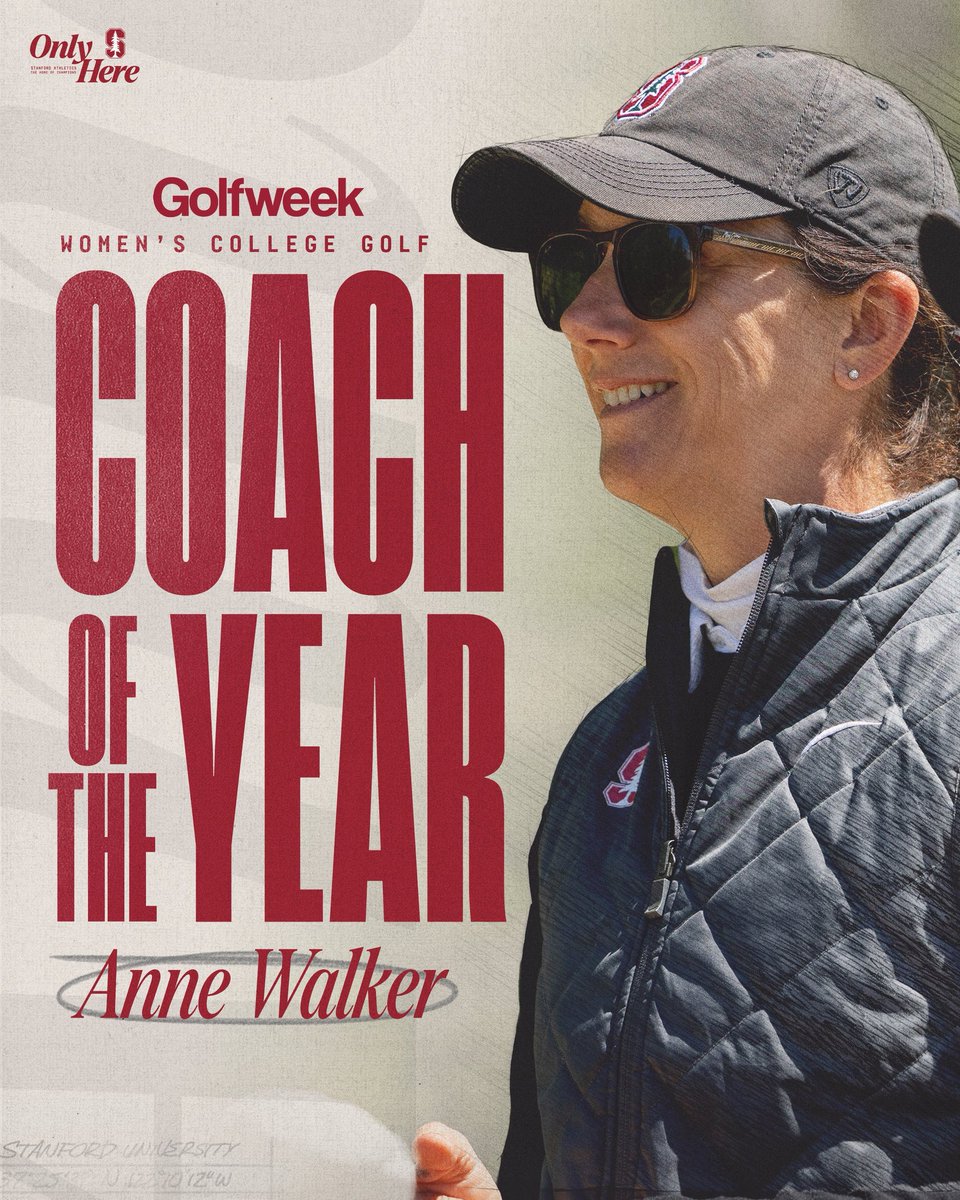 StanfordWGolf's tweet image. For the first time in her career, Anne Walker has been named the @golfweek Women&apos;s College Golf Coach of the Year! 🙌

📝: bit.ly/3ZRvPjh

#GoStanford
