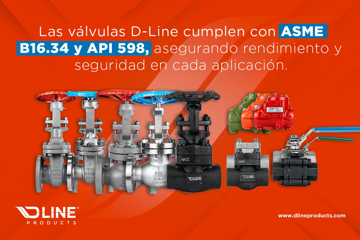 DLineProducts's tweet image. Cada válvula D-Line cumple con lo que exige tu proyecto… y un poco más.

🌐 dlineproducts.com

#ASME #API598 #NormativaIndustrial #DLine