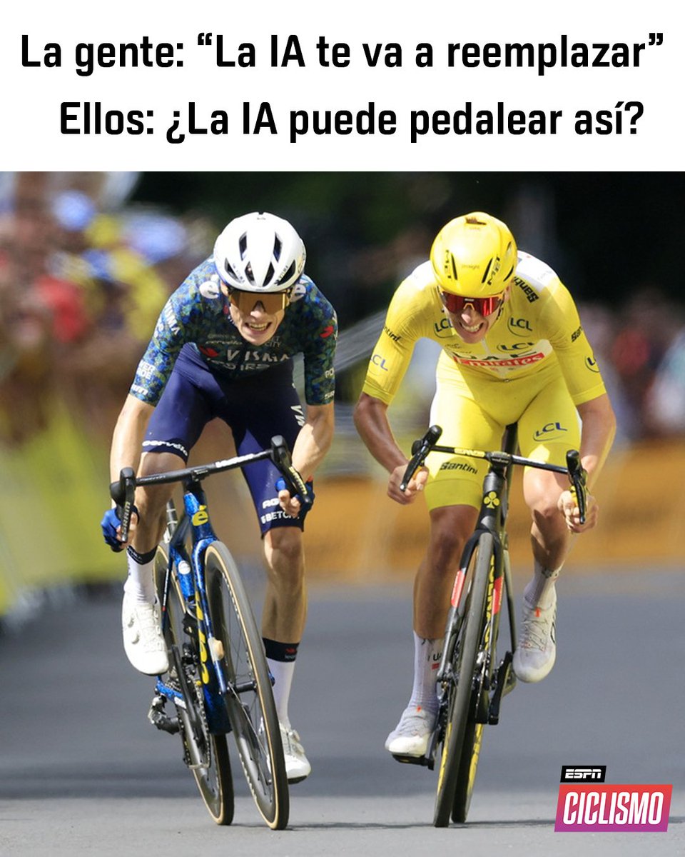 Ninguna inteligencia artificial puede contra la pasión del ciclismo. 🔝✨