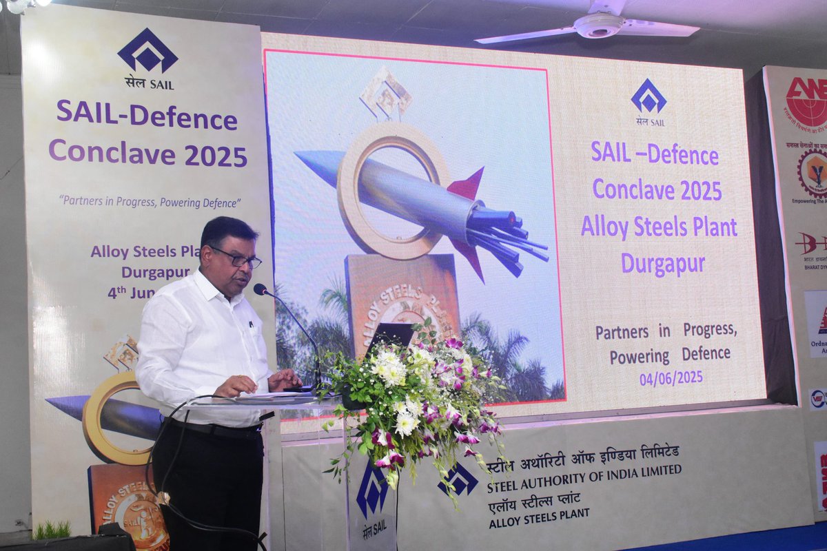 Steel Authority of India Limited (SAIL) (@sailsteel) on Twitter photo .<a href="/SAILsteel/">Steel Authority of India Limited (SAIL)</a> organised the Defence Customer Conclave 2025 on 4th June at <a href="/SAILasp1965/">SAIL, Alloy Steels Plant</a> SAIL Alloy Steels Plant, Durgapur, to enhance synergy with Defence PSUs and align with the vision of #AtmanirbharBharat through indigenisation & strategic collaboration.
The event was graced by .<a href="/SAILsteel/">Steel Authority of India Limited (SAIL)</a> organised the Defence Customer Conclave 2025 on 4th June at <a href="/SAILasp1965/">SAIL, Alloy Steels Plant</a> SAIL Alloy Steels Plant, Durgapur, to enhance synergy with Defence PSUs and align with the vision of #AtmanirbharBharat through indigenisation & strategic collaboration.
The event was graced by
