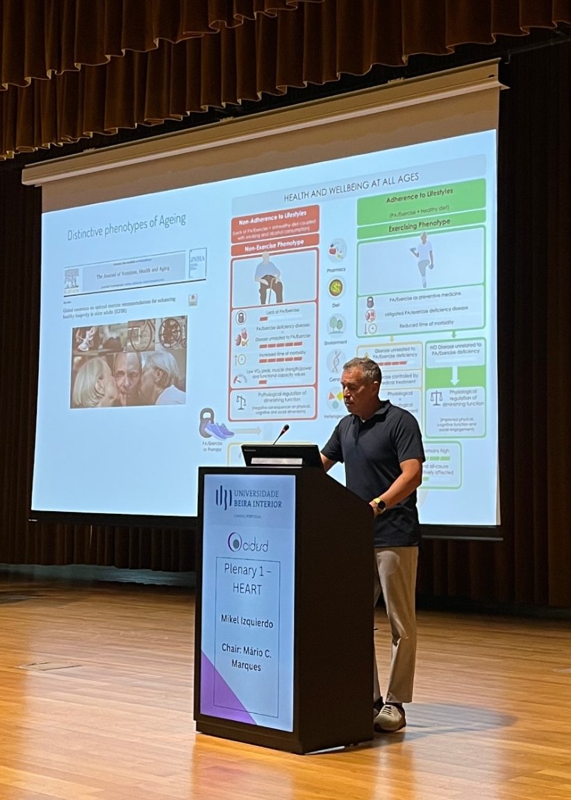 mikelizquierdo_'s tweet image. I’m truly honored to have been invited as a plenary speaker at @cidesd in #Portugal 🇵🇹.
Thank you to the organizing committee and @cidesd @UBI_pt for the opportunity to share our work on exercise as medicine for healthy aging.
An inspiring congress with outstanding colleagues…