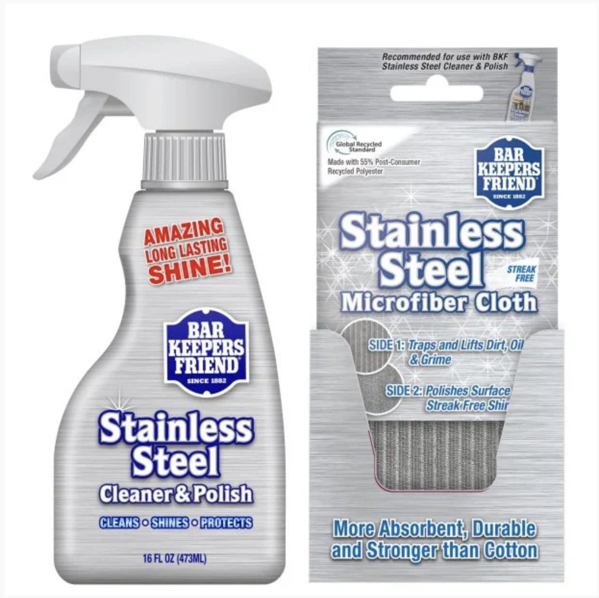 barkeeperfriend's tweet photo. Our Stainless Steel Cleaner &amp; Polish has just been recognized as @FoodNetwork's "Best Overall Cleaner" for stainless steel appliances. Learn more about what makes us great here! 🏆 https://t.co/tmF1Qj6lWx https://t.co/Wjy1ou5V4P