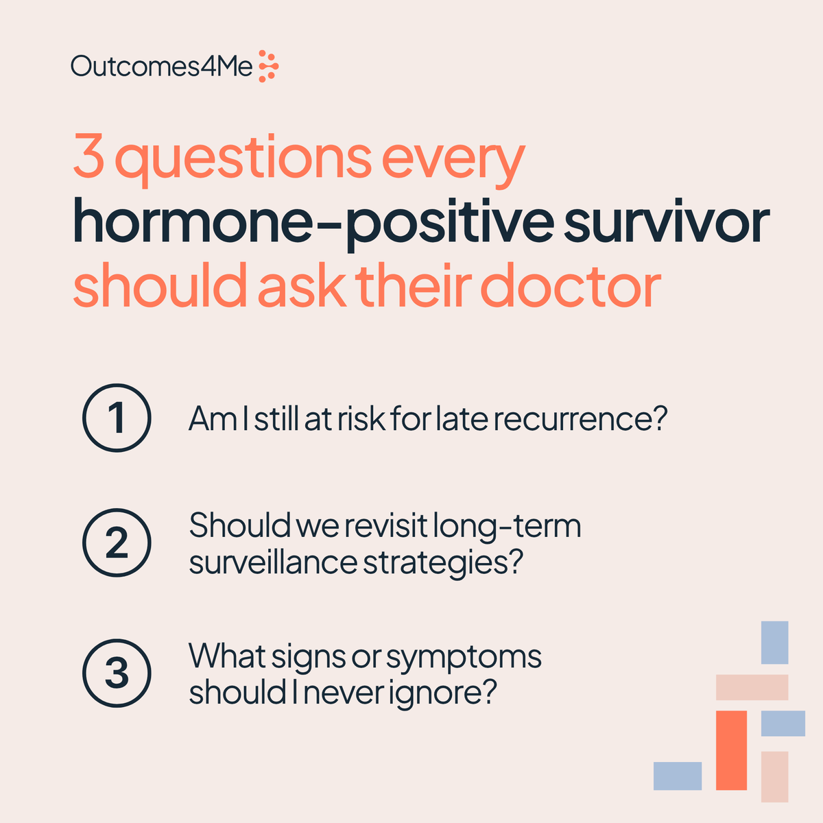 outcomes4me's tweet image. #Survivorship is a unique phase that requires just as much vigilance as active treatment. Learn more about late #recurrence here: bit.ly/3SVHEkC
#cancersurvivor #hormonepositive #breastcancer #digitalhealth