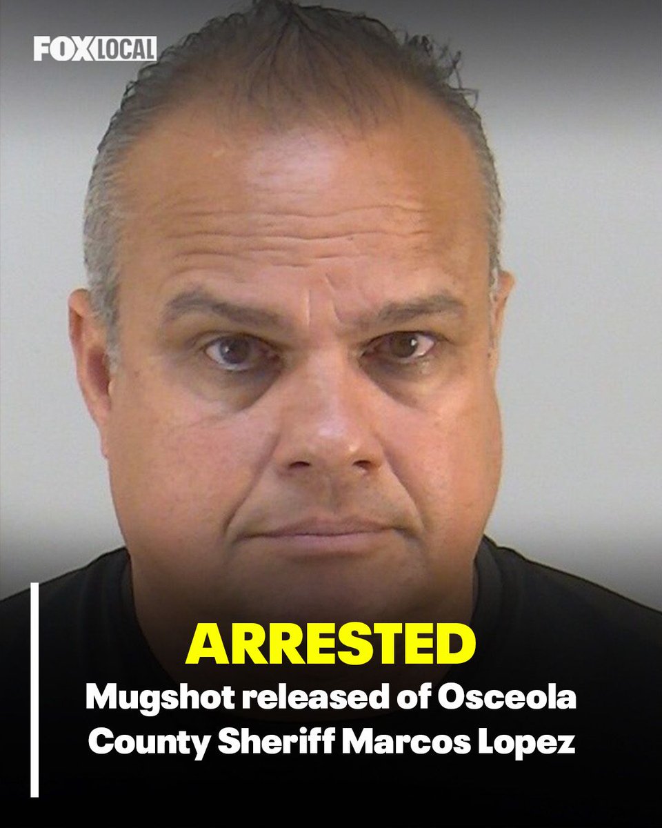 THE OSCEOLA COUNTY SHERIFF HAS BEEN ARRESTED. The attorney general charged Osceola County Sheriff Marcos Lopez and others in a massive Central Florida gambling operation. Latest info here: tinyurl.com/mrydht9m