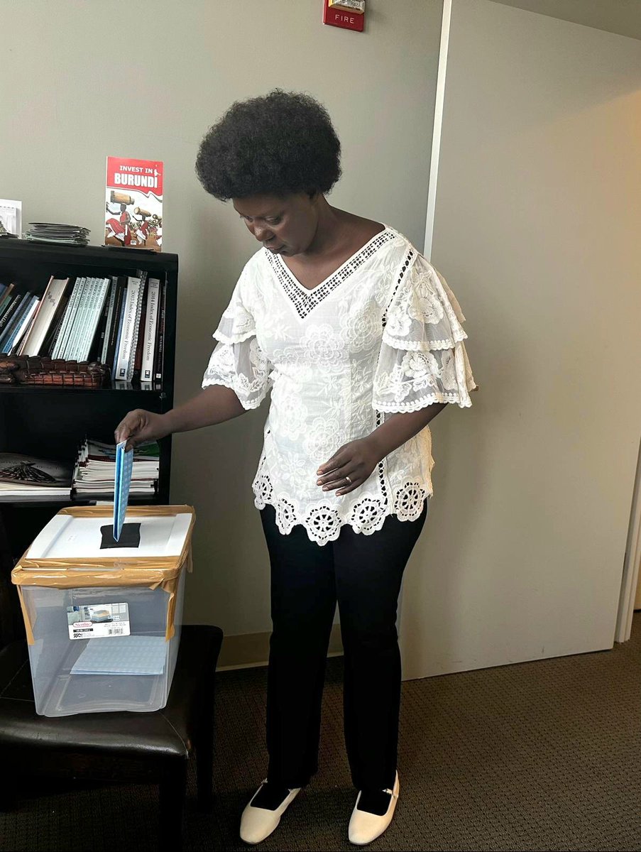 Burundi Embassy in USA (@burundiembusa) on Twitter photo On this Election Day, June 5th, H.E. Amb.<a href="/BoscoBarege1/">Bosco Barege</a>, alongside members of the Burundian diaspora who registered, proudly exercised their right to vote at the Embassy in Washington, D.C. On this Election Day, June 5th, H.E. Amb.<a href="/BoscoBarege1/">Bosco Barege</a>, alongside members of the Burundian diaspora who registered, proudly exercised their right to vote at the Embassy in Washington, D.C.