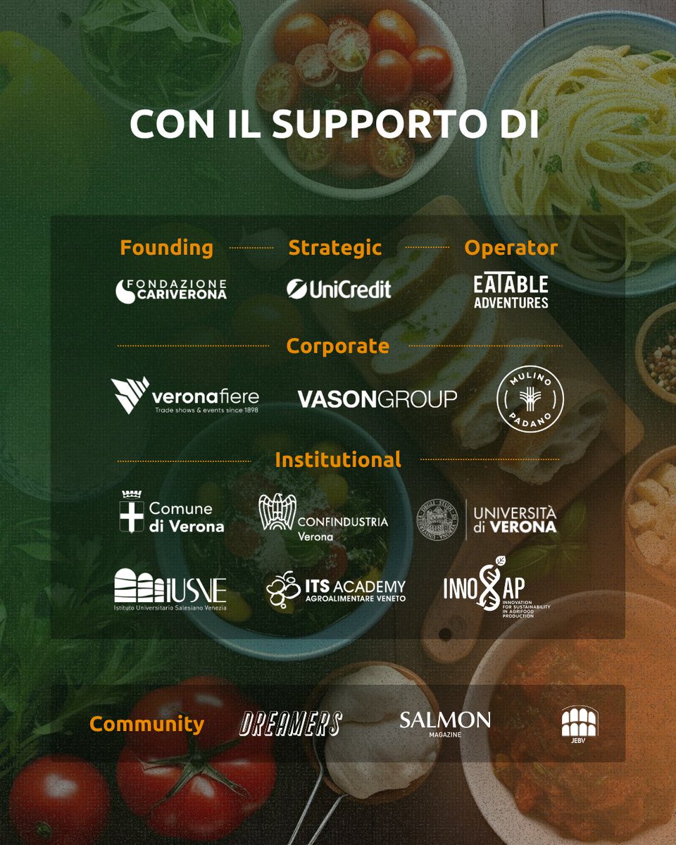 📣 Dove va il Food &amp; Wine Tech in Italia?

Scoprilo alla prima lezione del corso gratuito “Imprenditoria nell’Agrifood Made in Italy” con Gianni Bruno - Vinitaly e Dario Roncadin - Roncadin.

📍 Verona, 16/06 – Iscriviti ora! …-agrifood-made-in-italy.eventbrite.it/?aff=Twitter

#FoodTech #AgriFood