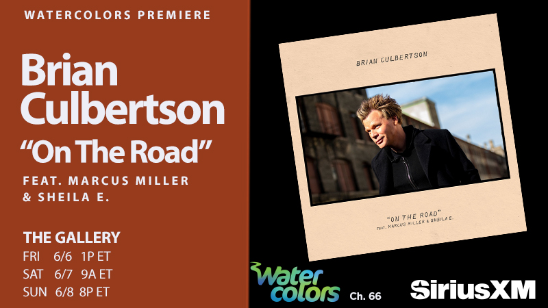 🎹Watercolors Premiere Drop!  Brian Culbertson wanted you to hear it first- his brand-new single “On The Road” featuring Marcus Miller &amp; Sheila E. is premiering exclusively on SiriusXM Watercolors this week during The Gallery!  It’s your first taste of his upcoming album Daytrip!