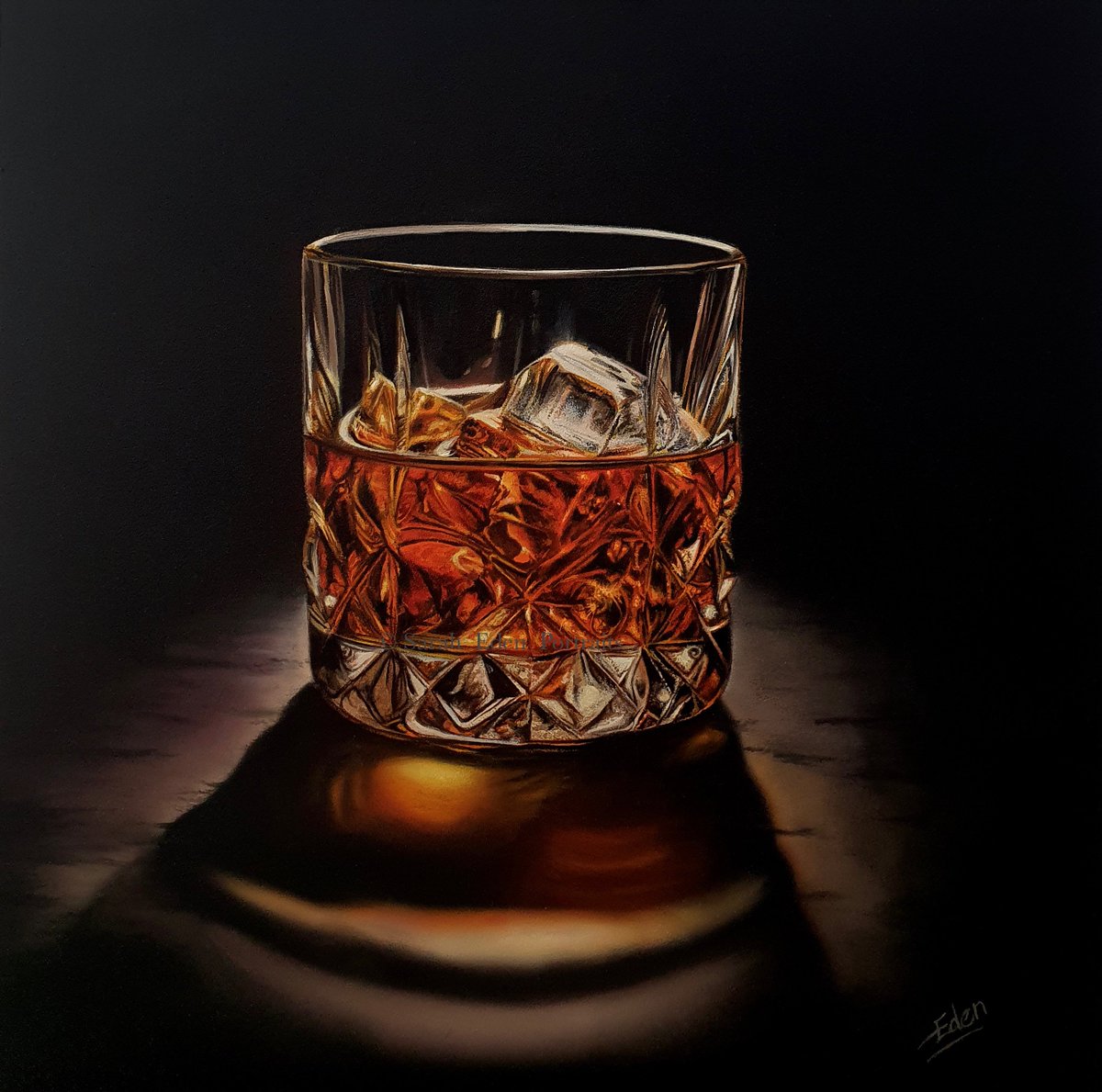 Just finished this little whiskey piece. I was thinking of calling it 'On The Rocks' but I'm wondering if anyone has a better idea?

Oil on board, 12 x 12"

#whiskey #whiskeylovers #whiskeypainting #oilpainting #realism #whiskeystilllife #contemporaryart #latestwork #artforsale
