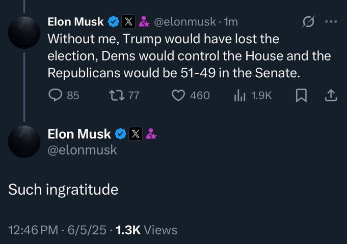 Elon: Without me, Trump would have lost the election