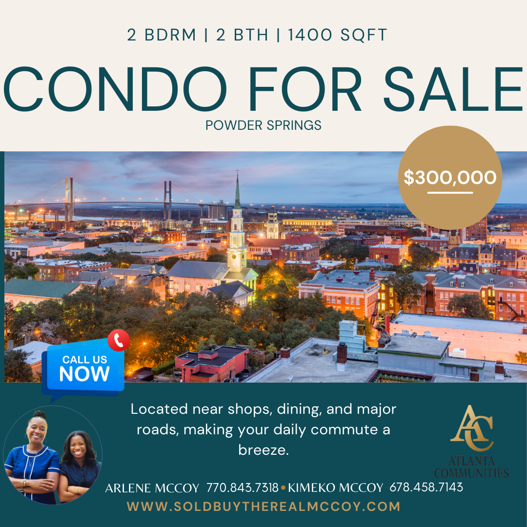 ArleneMcCoy's tweet image. Cobb County condo - Minutes from dining, shops, and major roads.📍Location matters — and this one delivers.#soldbuytherealmccoy #GreatLocation #ShopAndDine