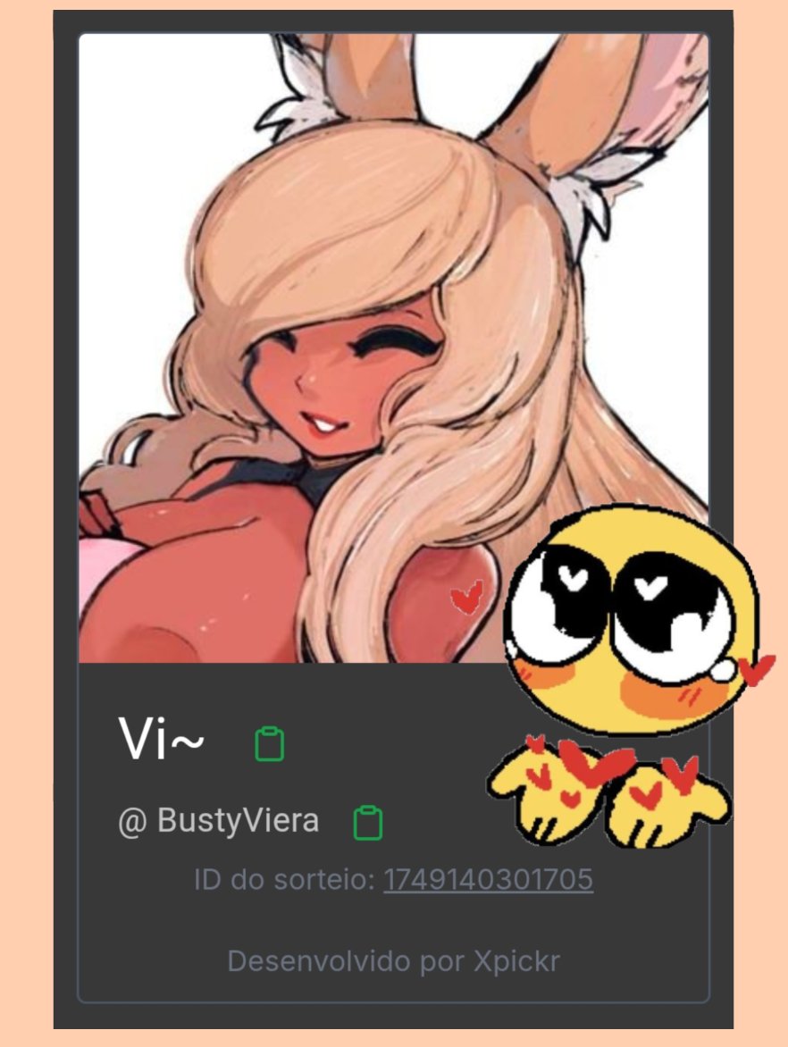 ✨Art Raffle Winner✨

<a href="/BustyViera/">Vi~</a>
Congratulations! I can't wait to draw your beautiful oc ❤️

Thank you all so much for support, entries and very kind words about my art.

Love you all ❤️