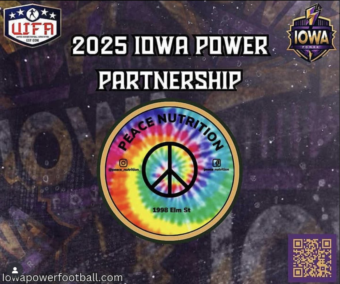 Iowa_Power's tweet photo. Iowa Power x Peace Nutrition ⚡️Grateful for this energizing partnership and our signature drink—The Peace Power! Fueling greatness on and off the field.
#PeacePower #IowaPower #PeaceNutrition #PowerUp #GameFuel #ArenaFootball #DubuqueStrong #ProFootball #CleanEnergy #FuelTheGame https://t.co/ZAizVO4qEq