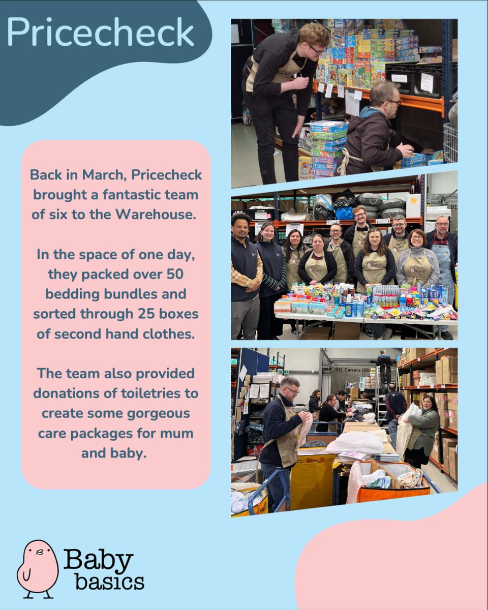BabyBasicsUK's tweet photo. We are so grateful to the organisations that give their time to volunteer with us at our National Warehouse. This National Volunteers’ Week we want to shine a light on some of those organisations 💙  @AmazonUK @BetterYou_Ltd @pricecheck_UK #VolunteersWeek #TogetherWithAmazon https://t.co/GnWWaL6Yti
