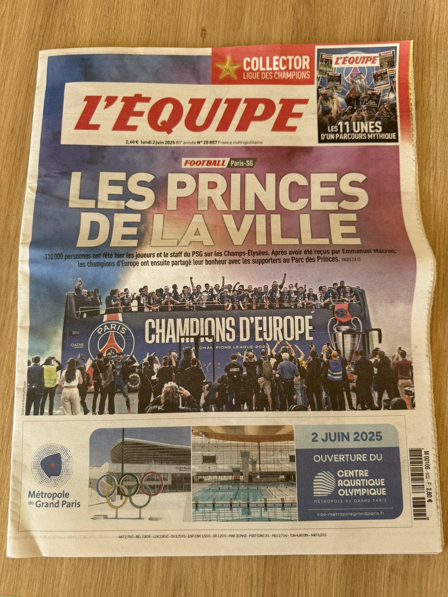 Le comble du supporter marseillais ?
Achetez la une de <a href="/lequipe/">L'Équipe</a> le jour de la naissance de son enfant et voir ça 😅